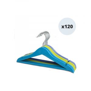 MSV Lot de 120 cintres en bois pour enfant Multicolor