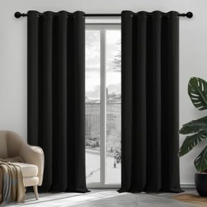 Deconovo Rideaux Occultants Isolant Thermique Anti Froid, Rideaux pour Chambre Gar?on, Design Moderne à Oeillets, 140x210 cm