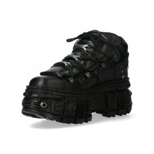 New rock Chaussures à lacets Gothic de - M-WALL106-S25 - EU41 à EU46 - pour Unisexe - noir