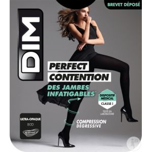 DIM Perfect Contention Collant 80D Ultra-Opaque Noir Taille 2 Paire 1