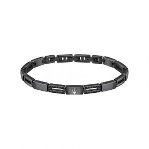 Maserati Bracelet en Acier, c&eacute;ramique, ip noir, ip or jaune JEWELS
