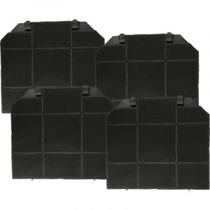 Vhbw 4x Filtres à charbon actif compatible avec AEG/Electrolux 942492459, 942492456, 942492458, 942492447 hotte aspirante - 26,5 x 23,5 x 1,5 cm