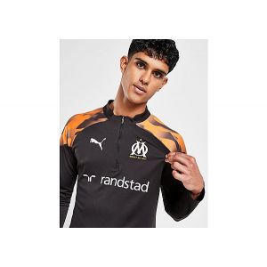 Image de Puma Haut Zipp&eacute; Olympique Marseille Homme - Black, Black - Taille L