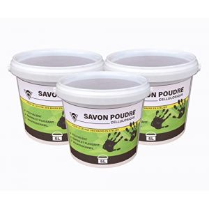 3 savons poudre cellulosique 5L - Travaux mécaniques - Efficacité maximale sur cambouis, graisse, peinture - Professionnel - Méduze