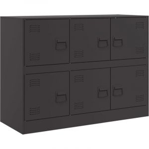 VidaXL Buffet noir 99x39x73 cm acier Noir