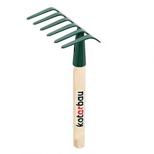 Râteau de jardin avec 6 dents en acier 109 x 250 mm - Kotarbau