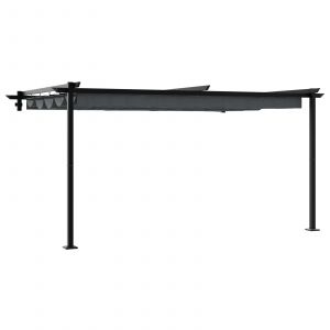 VidaXL Gazebo Mural Anthracite 3 X 4 M Acier