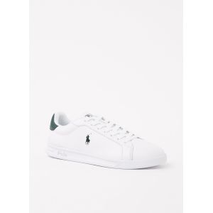 Image de Ralph Lauren Pour homme. Baskets Heritage Court II en cuir blanc, vert