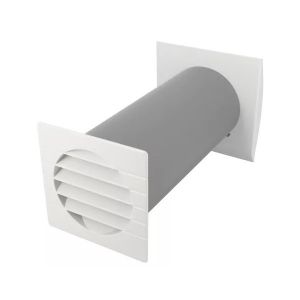 Nicoll Traversée de mur acoustique TMA50B 50cm2 blanc pour passage d'air