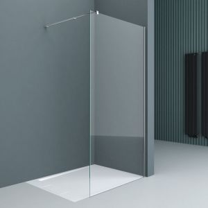 Paroi de douche à l'italienne transparent 140cm pare-douche Bremen2 140x200cm verre de sécurité 10mm stabilisateur rectangulaire - Tranparent - Sogood