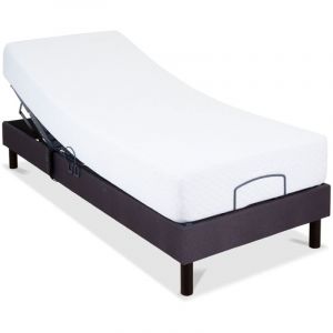BELLECOUR LITERIE - Ensemble ATHENA 70x200 cm - Sommier électrique + Matelas Mémoire de forme