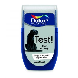 Image de Dulux Valentine Testeur peinture murs et boiseries Crème de couleur gris alpaga satin 30ml