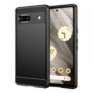 Coque Max Power Digital en fibre de carbone pour Google Pixel 7a Anti-choc en silicone noir