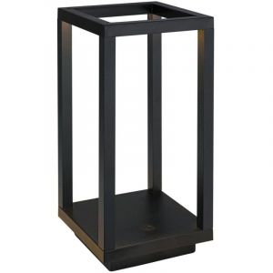 BRILONER - Lampe de table LED sans fil IP44 avec fonction tactile, dimmable, CCT, batterie remplaçable, lampe de chevet sans fil, extérieur, salon à poser, 10x10x22 cm, noir
