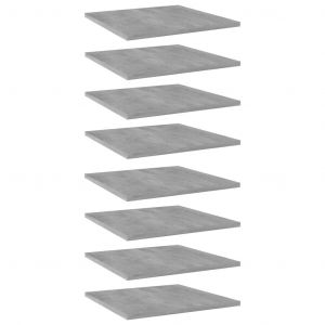 VidaXL Panneaux de bibliothèque 8 pcs Gris béton 40x40x1,5cm Aggloméré