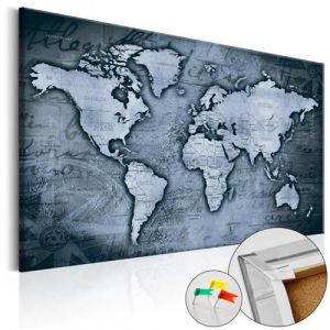 Artgeist Tableau en liège - Sapphire World [Cork Map] 120x80
