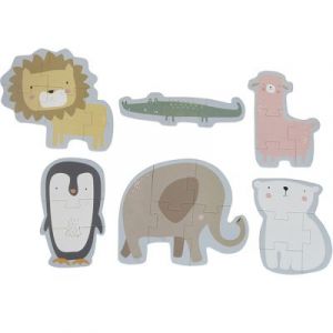 Image de Little dutch Lot de 5 puzzles Animaux du zoo (3 à 5 pièces)