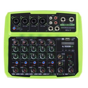 Image de Pronomic Table de mixage Mini6 - pour Sonorisation DJ avec USB à 6 canaux - interface audio bidirectionnelle