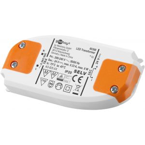 Goobay Transformateur LED 24 V/8 W - 24 V DC pour LED jusqu'&agrave; 8 W de charge totale