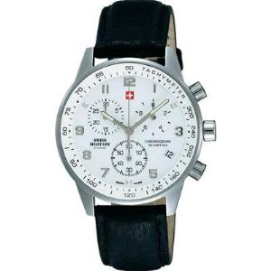 Image de Swiss Military By Chrono 20042ST - Montre pour homme avec bracelet en cuir