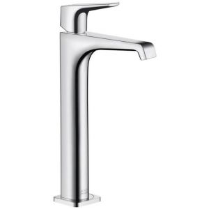 Hansgrohe Mitigeur lavabo 250 surélevé avec poignée à levier pour vasque libre, bonde à écoulement libre (36113000) - AXOR