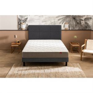 Epeda Ensemble Dépaysant + Sommier Confort Ferme 180x200 - Double Sommier