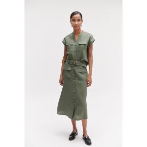 Caroll Femme Kk031-agnes Jupe, Vert, 40 EU