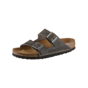 Birkenstock Arizona SFB, Sandales Bout Ouvert Hommes, Gris Iron, 39 EU