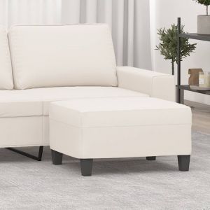 VidaXL Repose-pied Beige 70x55x41 cm Tissu microfibre