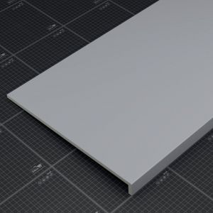 Appui de fen&ecirc;tre PVC l. 40 cm x &eacute;p. 9 mm - Gris - 120 cm