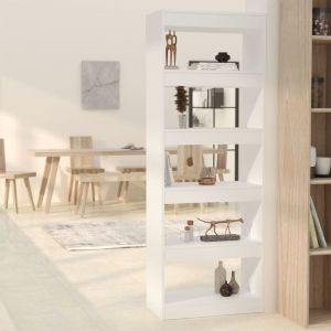 VidaXL Bibliothèque/Séparateur de pièce Blanc 60x30x166 cm Aggloméré