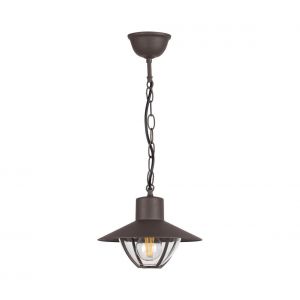 rabalux Lampe suspendue Almada Brown transparent E27 1x 10W IP44 L: 91cm B: 24.5cm Dimmable
