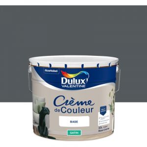 Dulux Valentine Crème de Couleur - Peinture multi-supports intérieure - Satin Anthracite 10 L
