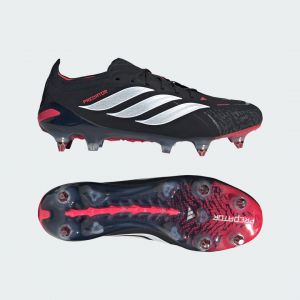 Adidas Predator Elite Sg Immortal Dna - Noir/blanc/lucid Red - Terrain Tr&egrave;s Gras (Sg), pointure 40⅔ - ['Noir'] - Taille 40⅔