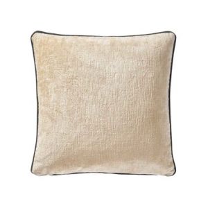 Image de Yves Delorme Housse de coussin en velours de lin, Boromée Beige Iosis - Couleur Beige - Taille TS