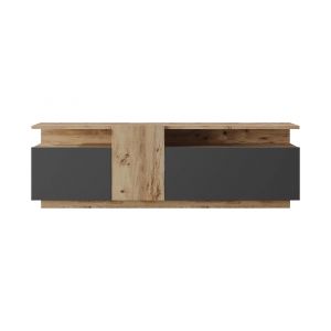 Mobili Rebecca - Meuble tv Rebecca Mobili Elais 46,5x150x29,5 Panneau de particules Chêne clair Gris Foncé Moderne