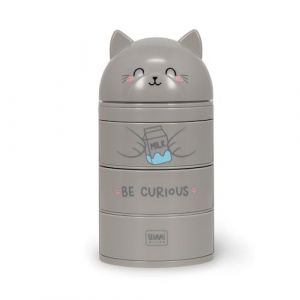 Legami Organiseur de bureau, Organiseur de bureau avec 3 tiroirs à ouverture latérale, compartiment supérieur avec fermeture coulissante, Thème Kitty