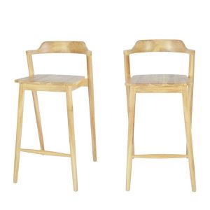 DRAWER Joko - Lot de 2 chaises de bar en teck H75cm