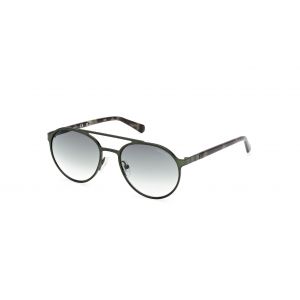 Guess Homme GU00211 97P Lunettes de soleil Métal Vert Vert Ronde Normale