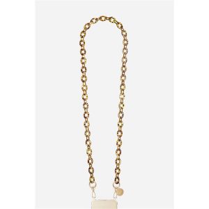 Chaîne de téléphone Cassy ecaille marron 120 cm