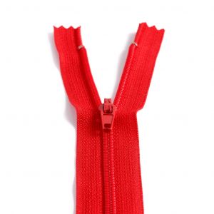 Creavea Fermeture fine nylon non séparable - Rouge - 20 cm