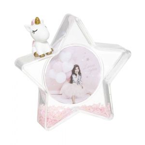 Atmosphera Cadre &agrave; eau Etoile & Licorne - Rose