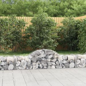 VidaXL Paniers &agrave; gabions arqu&eacute;s 5 pcs 200x50x40/60 cm fer galvanis&eacute; n/a
