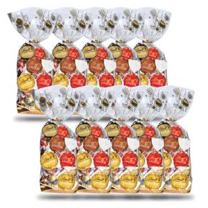 LINDT | 10 Sachets de Bouchées assorties LINDOR - chocolat Noir, Lait, Blanc | A Offrir
