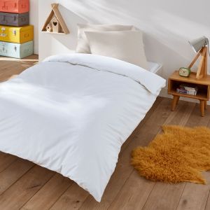 Housse de couette enfant en polycoton, Scenario Blanc Taille 140X200 cm;200X200 cm