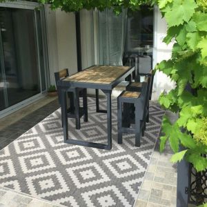 Unamourdetapis 60x110 - UN AMOUR DE TAPIS - Petit Tapis Entrée Interieur - Tapis Moderne pour Salon Design Scandinave Berbere Noir 160x230 Argent