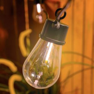 Esotec Guirlande lumineuse solaire au look rétro avec 10 ampoules résistantes aux intempéries 102189