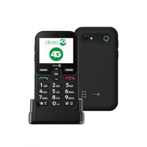 Doro Leva E10 - 4G téléphone de service - microSD slot - rear camera - noir