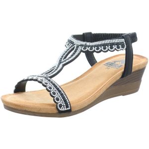 2Go Fashion Femme 8910-811 Sandale &agrave; Talon, Noir, 37 EU