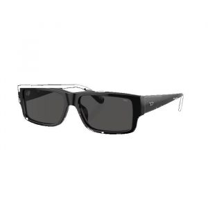 Diesel Homme DL2003 701/87 Lunettes de soleil Ac&eacute;tate Noir Gris Carr&eacute; Normale